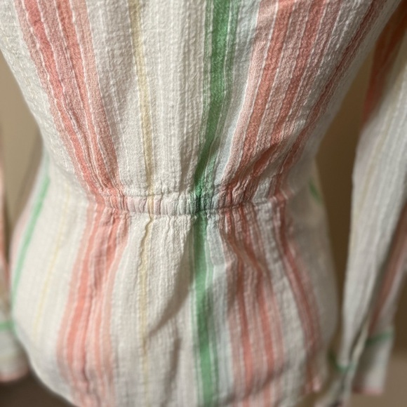 ROXY Pastel Striped Button Down Shirt Sz S - Picture 4 of 6